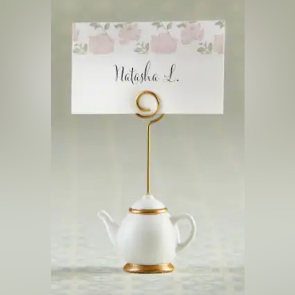 New Kate Aspen Tea Party Card Holder - Picture 2 of 5